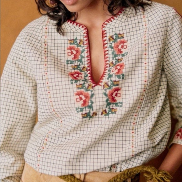 Sezane Tops - Sezane x Lucia Vergara Carminda Blouse